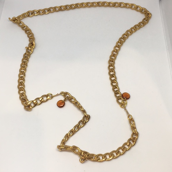 Brass Flat link chain and bracelet - Picture 3 of 7